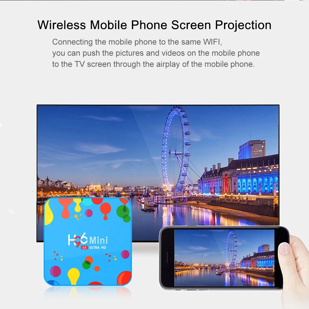 4 ГБ 128 ГБ H96 Мини Android 9,0 tv Box Allwinner H6 четырехъядерный 6K H.265 Wifi Bluetooth HD Youtube телеприставка 4 ГБ 32 ГБ коробка