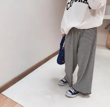 

2020 New Girls Striped Long Pants Spring Cotton Fashion Girls Pants 2-7T PO827
