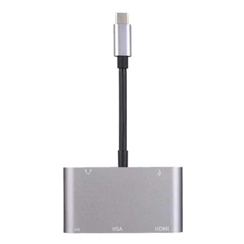 

Usb-C Usb 3.1 Type C To Hdmi & Vga & Usb3.0 Otg & Female & o Adapter For Laptop