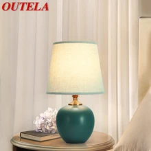 

OUTELA Touch Dimmer Table Lamp Contemporary Ceramic Desk Light Decorative for Home Bedroom