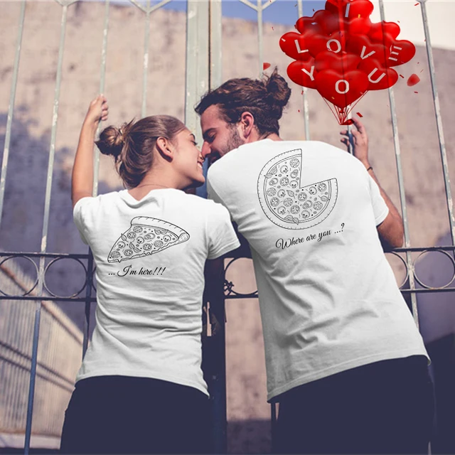 Pizza Couple T Shirts 