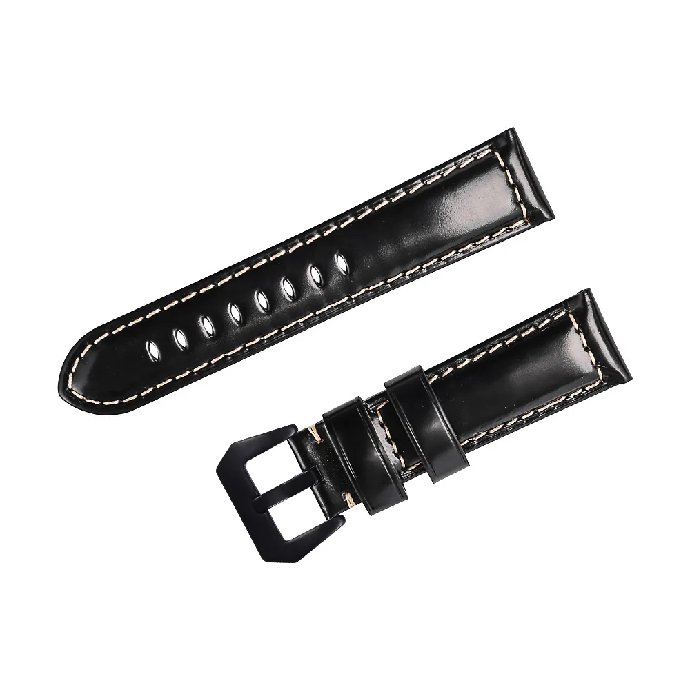Genuine Crazy Horse Leather Watch Band 20mm 22mm 24mm Oil wax leather men s wristwatch strap 4