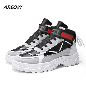 

2019 Spring and Autumn New Color Matching Belt Outdoor Thick Men's Flat Shoes Wear-resistant Fashion Non-slip Men's Shoes