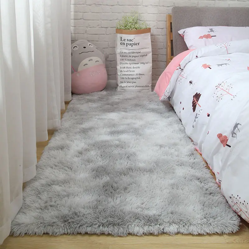Furry Carpets for Living Room Home Decoration Rugs Shagg Plush Fluffy Alfombra Kids Bedroom Fur Rug Floor Mats for Children Baby