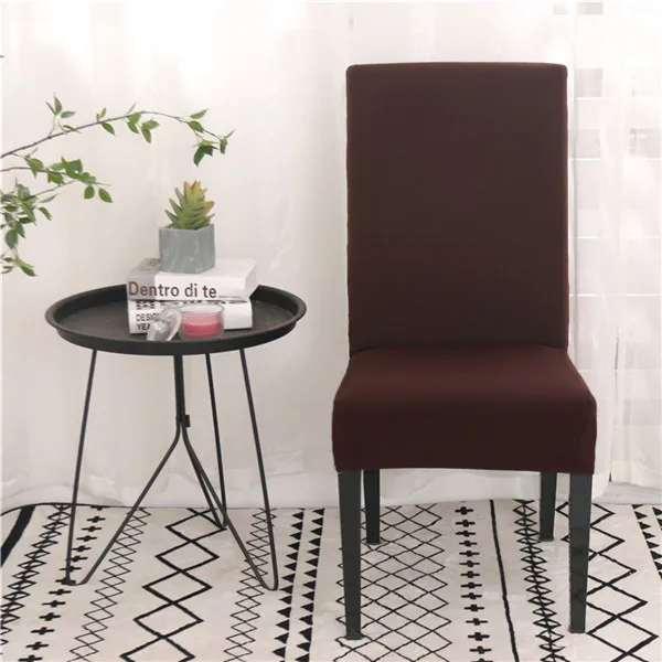 Печатный чехол для кресла спандекс эластичные Чехлы чехлы для стульев чехлы для сидений для столовой кухни свадьбы банкета отеля - Цвет: Cofee