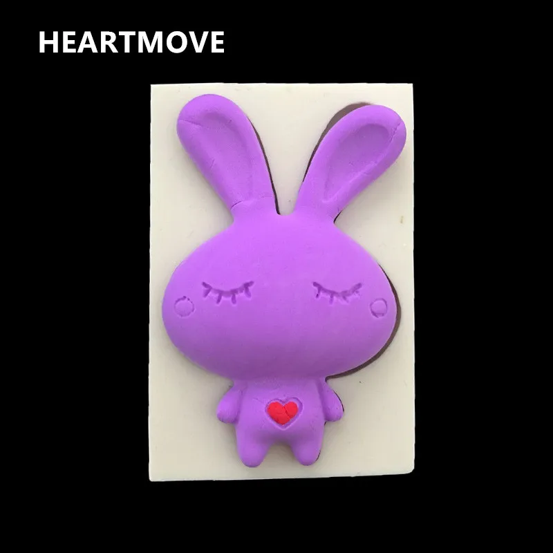 

HEARTMOVE Newly Cute Rabbit Shped Silicone Cake Decorating Mold Pastry Tool Sugarcraft Mold Rabbit Chocolate Mold 9173