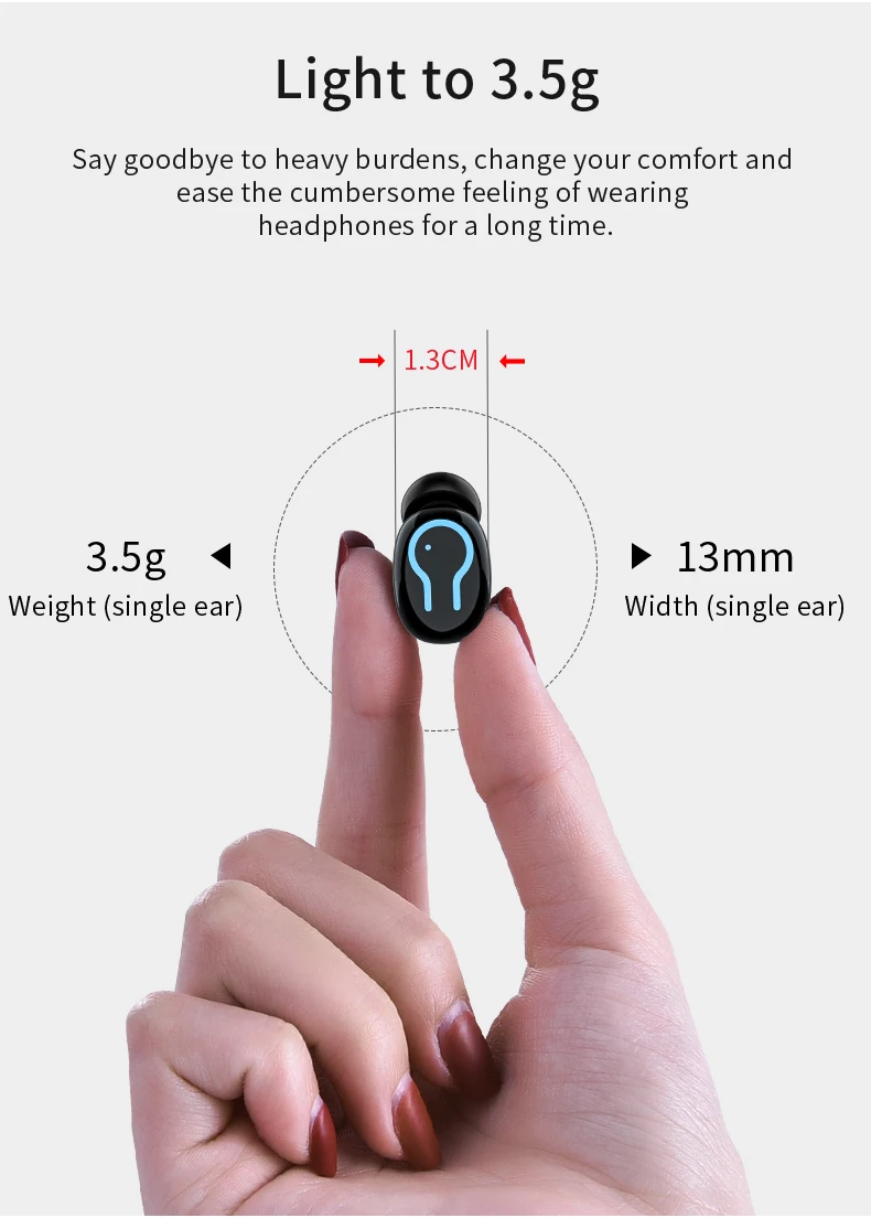 Bluetooth 5,0 наушники портативные HBQ TWS беспроводные наушники-вкладыши 3D стерео звук с микрофоном свободные руки спортивные наушники Авто сопряжение гарнитура