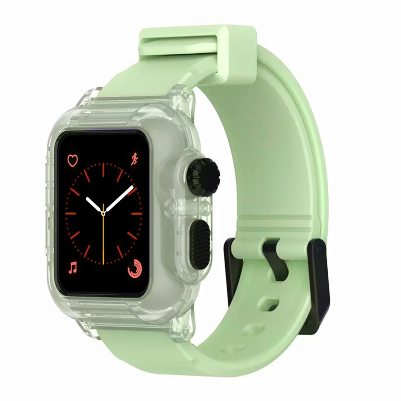 Водонепроницаемый ремешок для apple Watch 5 band 44 мм 40 м iWatch 42 Полная защита чехол +