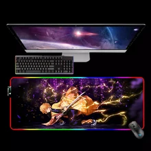 

Rgb Mouse Pad Gamer Diy Mouse Mats Xxl Computer Desk Mause Pad Demon Slayer Mousepad Gaming Accessories Rubber Mat Mice Office