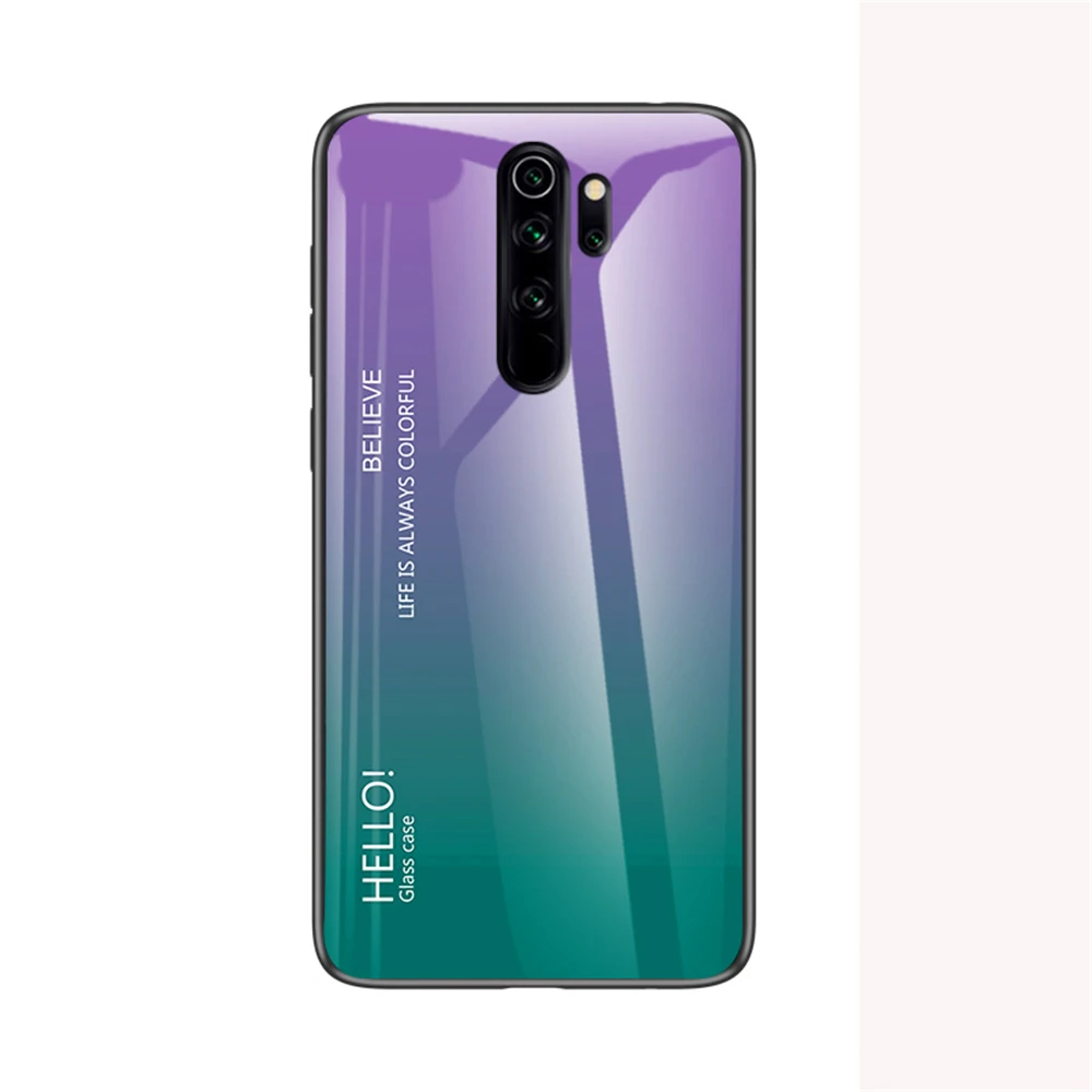 Стеклянный чехол градиентного цвета для Xiao mi Red mi Note 8 Pro Note 7 8 Xiaomi mi 9 mi Play Red mi 7A K20 K20 Pro Pocophone F1