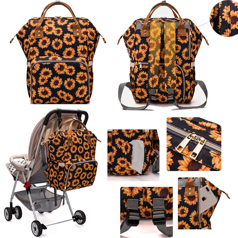 sunflower backpack diaper bag