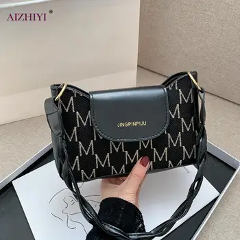 

Fashion Woolen Messenger Handbag Women PU Leather Totes Shoulder Underarm Bag Popular Simple Female Daily Bag