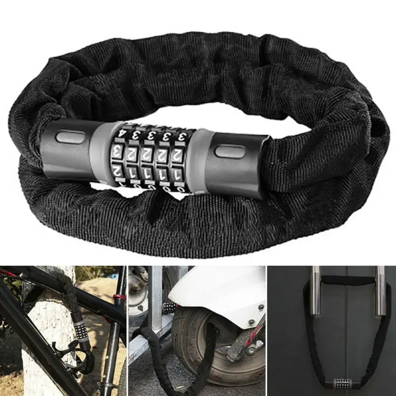

0.6M Long Motorbike Motorcycle Bicycle Security Chain Lock password Code Novelty