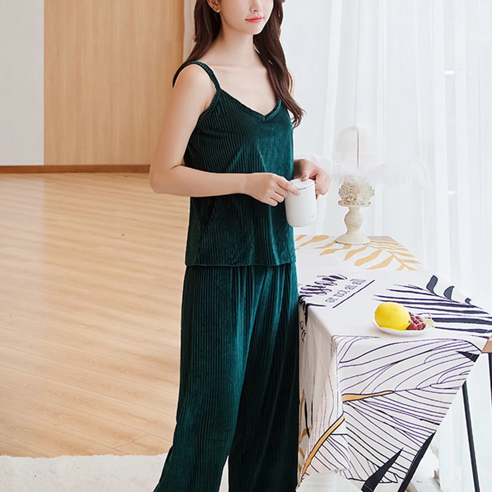 Пижама женская бархатные пижамы женские из 3 предметов теплая пижама велюровая