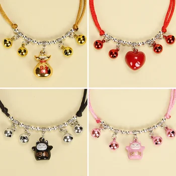 

Luxury Cat Collar Breakaway Leather Elastic Cute Personalized Cat Collar Strap Japanese Gatos Accesorios Pet Products OO50QY