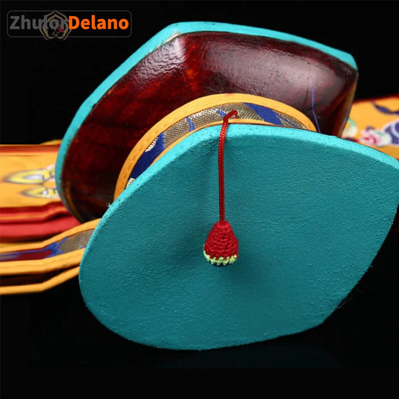 Nepali Fine Sheepskin Religious Ceremonies Drum Hand Drum Tantra Hand With A Bag-Instrumentos Musicales