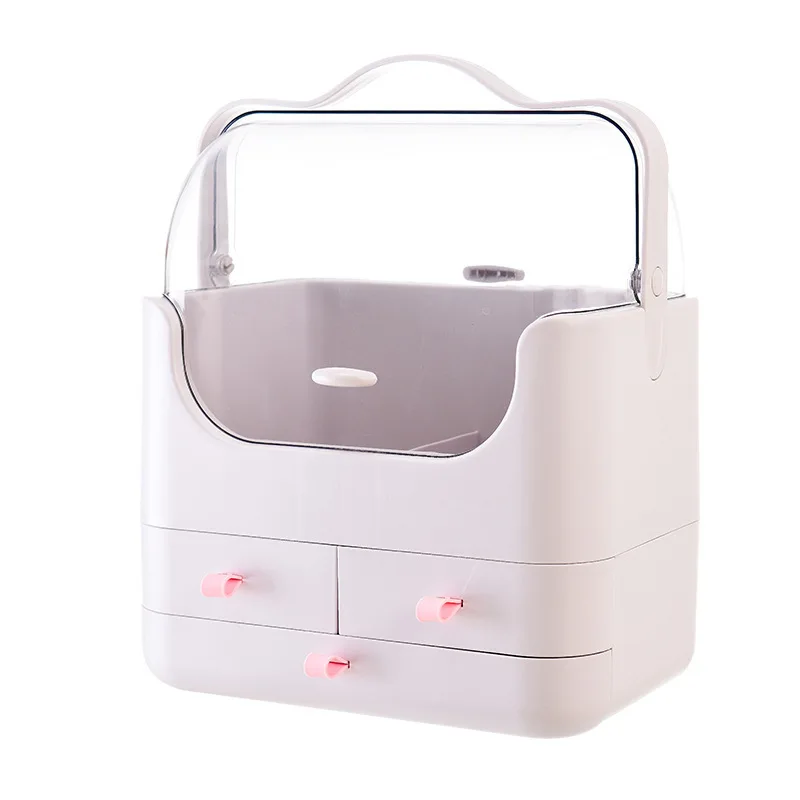 Розовый Beauty Salon Tattoos Nail Art Tool Bin Fashion Women Makeup Organizer Large Capacity Multilayer Cosmetic Bag Case - Цвет: Розовый
