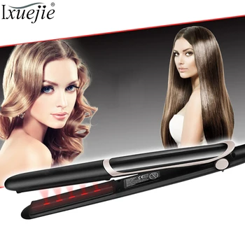 

IXueJie Professional Curling Iron Electric Hair Straightener Hair Curler LED Display Temperature Adjustment Hair Styling Tools