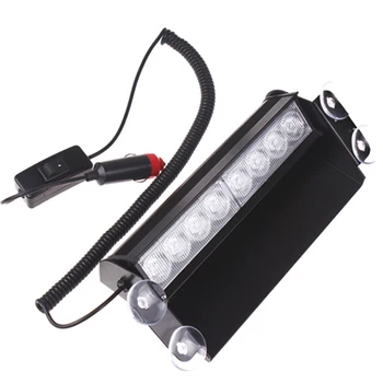 

12V 8 LED Fire Car Deck Truck Dash Strobe Flashing Warning Light Security Lamp