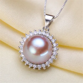 

Fashionable Pearl Pendant Bases Setting Mountings 925 Silver Jewelry For Women DIY Making Accessories No Bead And Chain