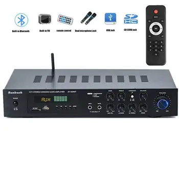 

220V 5.1 channel 400W high power SD USB FM Bluetooth remote control power amplifier home AV amplifier