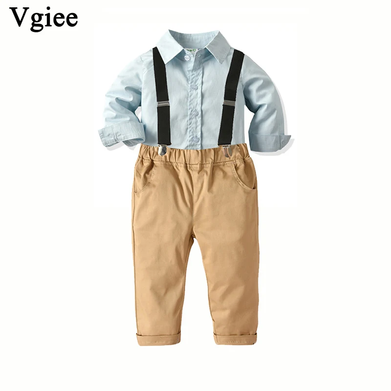 

Vgiee Boys Fall Winter Outfits for Wedding Birthday Party Children Solid Long Sleeve Kids Set Full Clothes Baby Boy Set CC750