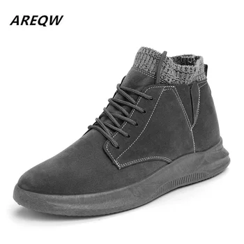

2019 High Quality Fashion Winter Men's Martin Boots Warm Working Boots Lace Up Men's Desert Boots Round Toe High Top Shoes