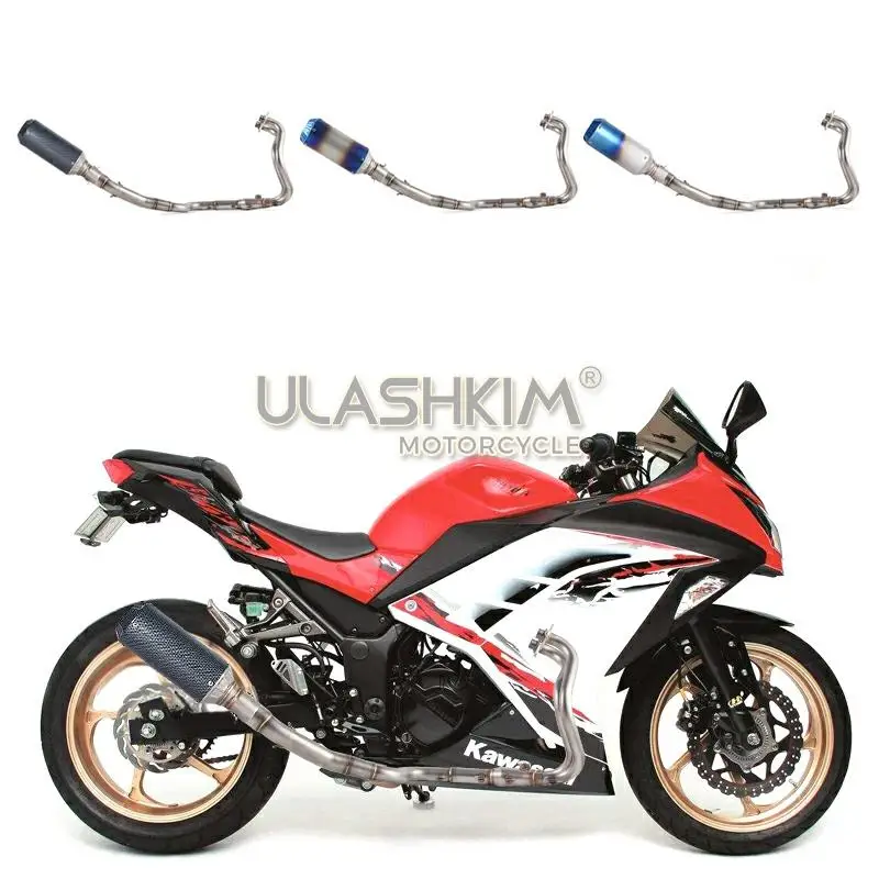 Полная выхлопная система мотоцикла без шнуровки для kawasaki Ninja 250 250R 300 Ninja250 ninja300 средняя труба с DB-KILLER