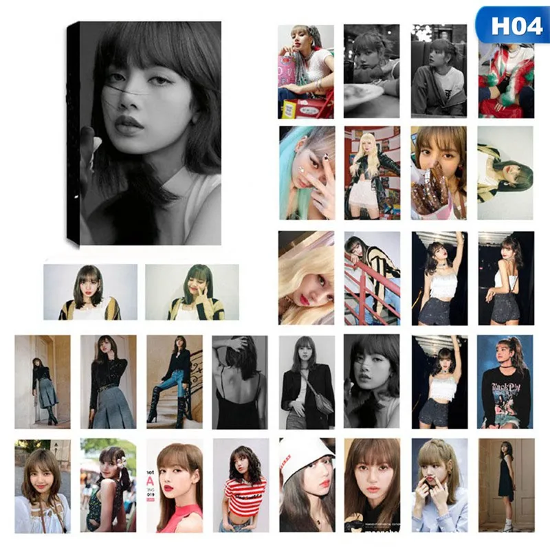 30 шт./компл. Blackpink команды Лиза джисо Дженни розы альбом HD фото карточный зажим самодельные ЛОМО карта Фотокарта - Цвет: 04