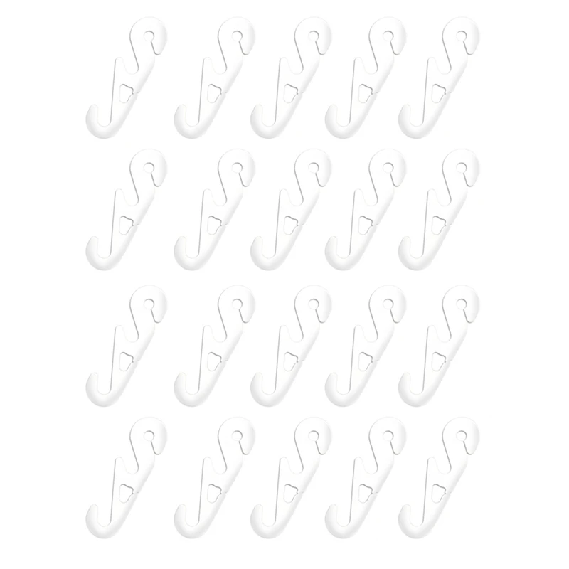 

20PCS Mask Hooks Invisible Ear Artifact Ear Hooks Conversion Head-Mounted S Buckle Extension Buckle Plastic No Trace Hooks