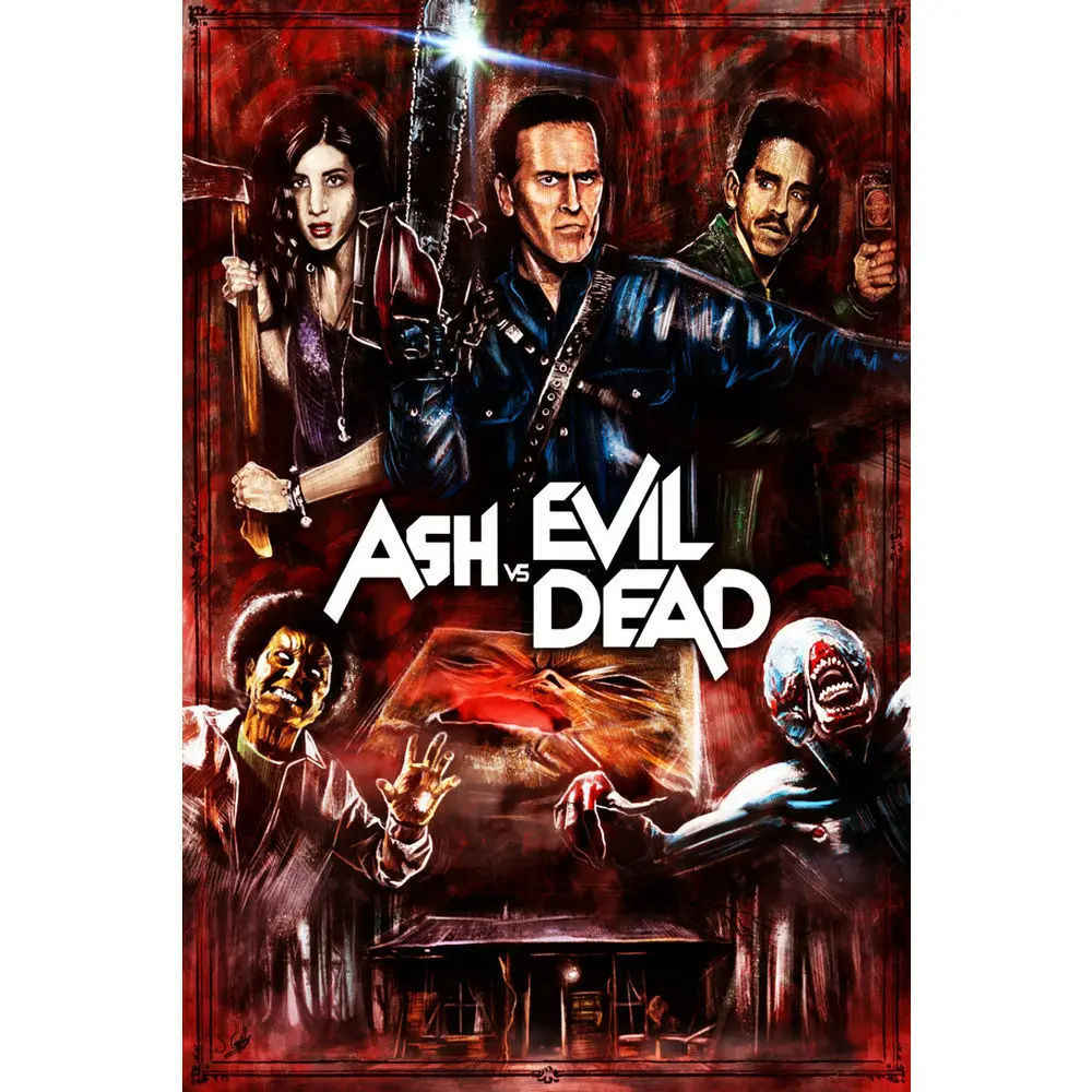 New Ash vs Evil Dead Horror TV Series Show-Silk Art Poster Wall Sicker Decoration Gift
