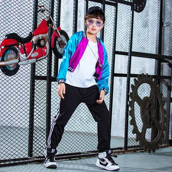 

2020 new Children Hip Hop Show Catamite Hip-hop street Performance clothing Hiphop Dancewear girl and boy suit