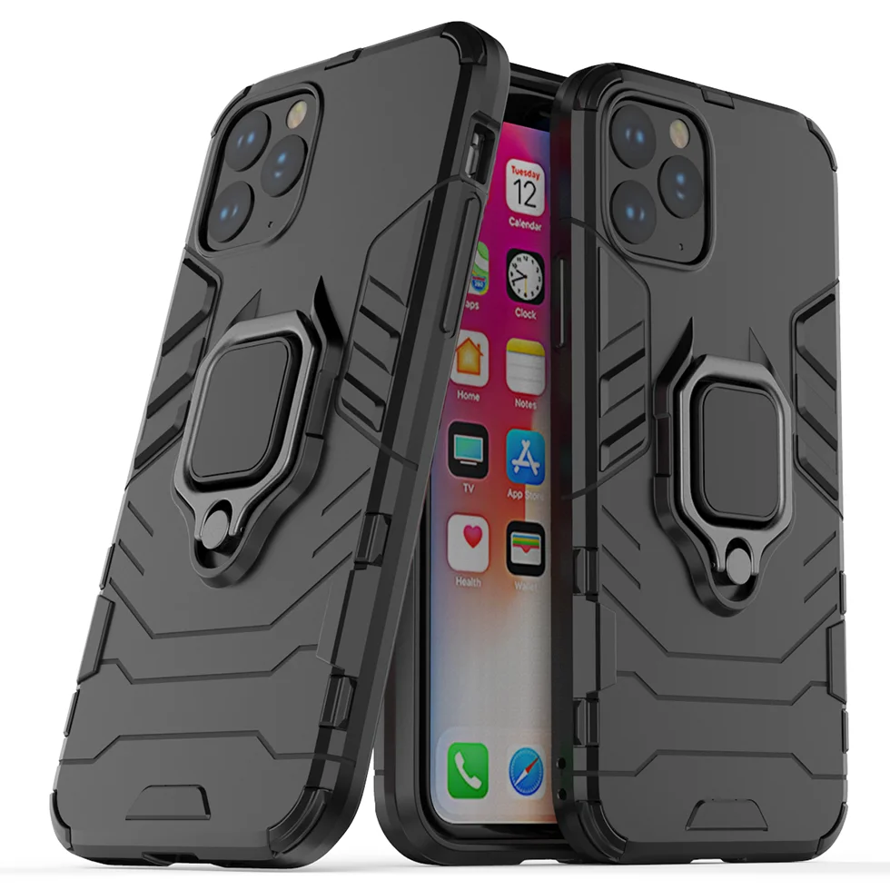 Роскошный чехол с магнитным кольцом для iPhone 11 Pro XS MAX X XR 5 6 S 6 S 7 8 Plus 7Plus 8 Plus Чехол для мобильного телефона противоударный корпус