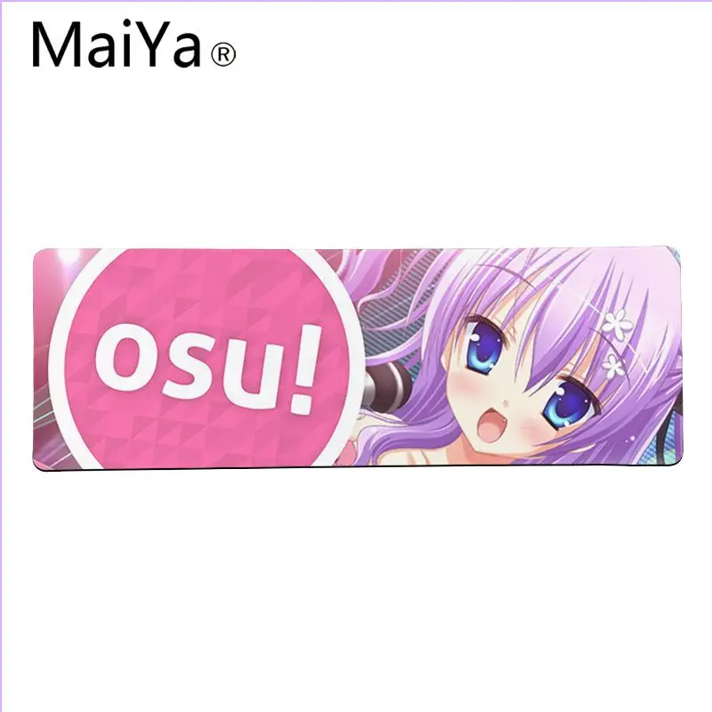 Maiya высококачественные музыкальные игры OSU! Силиконовый большой/маленький коврик для мышки игра большой коврик для мыши клавиатуры коврик - Цвет: Lock Edge 30x80cm