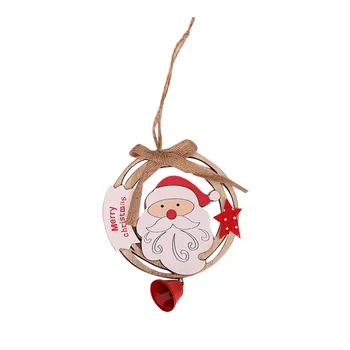 

2PC Delicate Christmas Snowman Wooden Santa Claus Pendants Xmas Tree Ornaments Home Hanging Decor Natal Decoracion Hogar #LR3