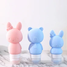 Мини-силиконовый портативный диспенсер для мыла, аксессуары для ванной комнаты, мультяшная анимация, дорожная бутылка для шампуня, бытовая бутылка для жидкого мыла