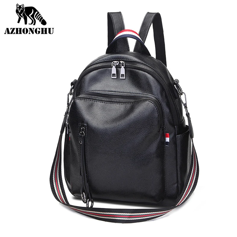 

Single-Shoulder Backpack Women's Dual-Use Handbags New Korean Fashion Versatile Multi-Function Women's Soft Leather Backpack