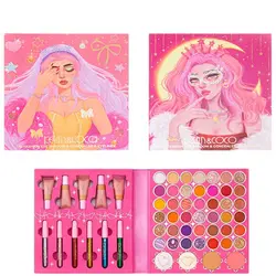 46Colors Eyeshadow Contouring Blush Highligter Foundation Eyeliner in Palette Natural High Pigmented Shrimmer MakeUp Pallets Kit