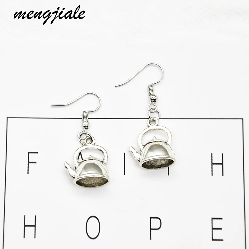 

1pair Vintage Punk 3D kettle Style earrings kettle Drop Earrings drop shipping