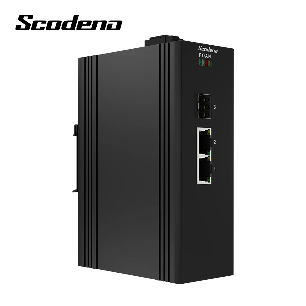 Scodeno Porto Industrial Gigabit Din-trilho Rede Interruptor Não Gerenciado Slot 1sfc Ip40 2 3 High Quality Computador e Escritório