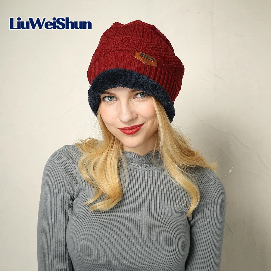 LIUWEISHUN модная зимняя женская шапка мужская шерстяная шапка Skullies Beanies Skullies Bonnet зимний шарф шапка меховая теплая вязаная шапка