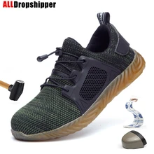 Indestructible Ryder Shoes Men Women Steel Toe Air Safety Shoes Puncture-Proof Work Sneakers Breathable Shoe Labor Casual Shoes