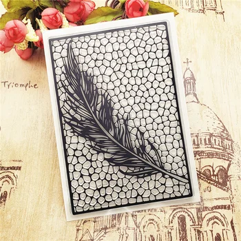 

11x16CM Glass feathers transparent seal clear stamps silicone seal roller stamps DIY scrapbook album / card production