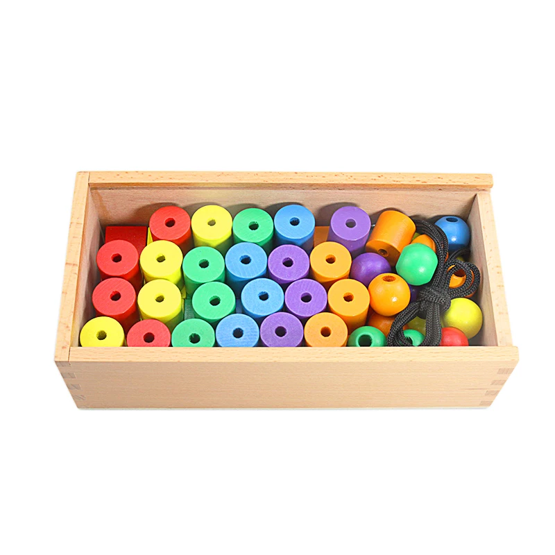 Baby Toys Froebel Teaching Aids 15 Sets Wood Box Teaching Tools Early Learning Educational Preschool Training Toys for Children