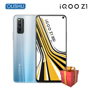 Перейти на Алиэкспресс и купить Новейший IQOO Z1 двухрежимный 5G мобильный телефон 48MP Тройная задняя камера 4500mAh аккумулятор 44W зарядка вспышки 144Hz гоночный экран 6,57''
