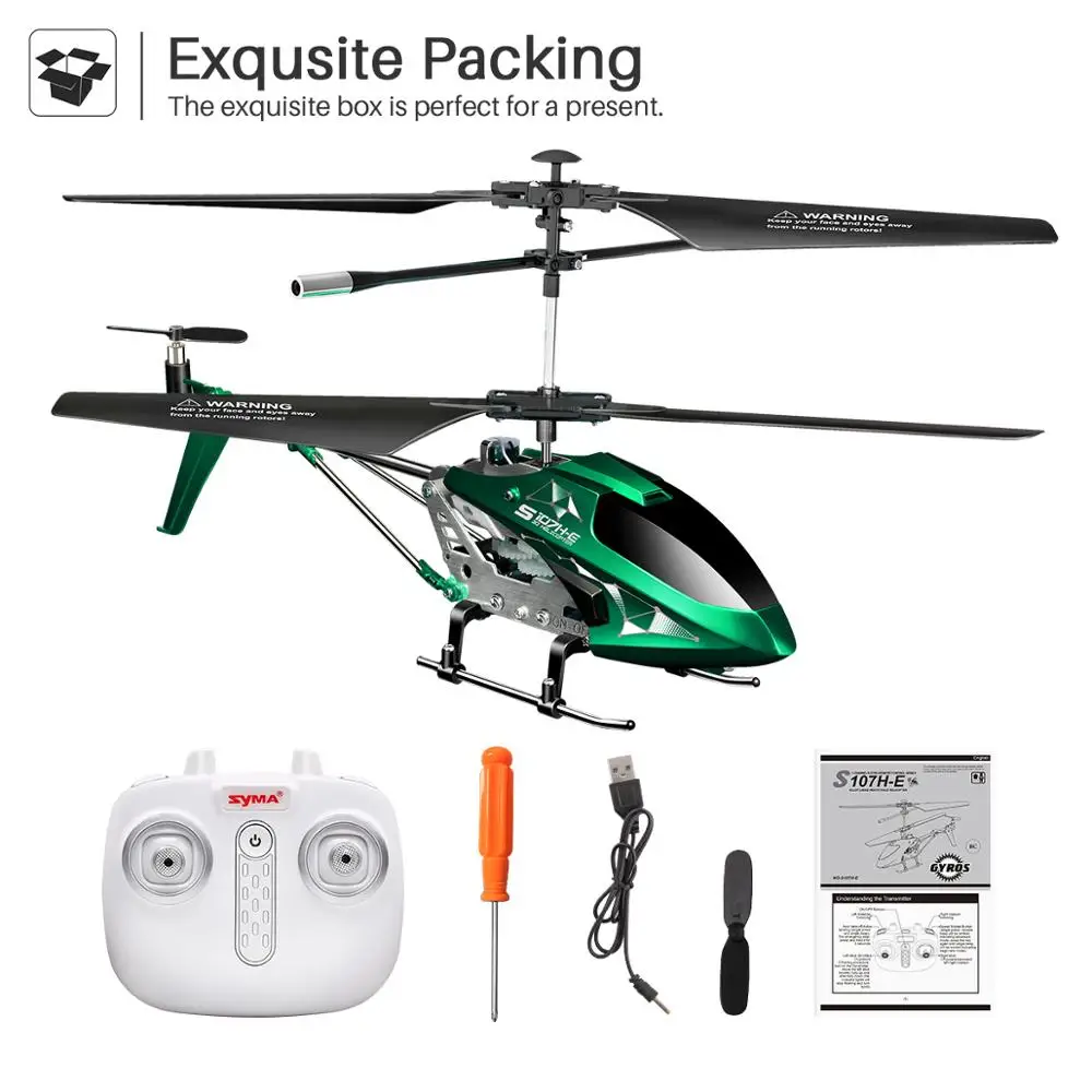  New Arrival SYMA RC Helicopter S107H-E With Hover Function 3.5CH Present flying toys For Boys Child