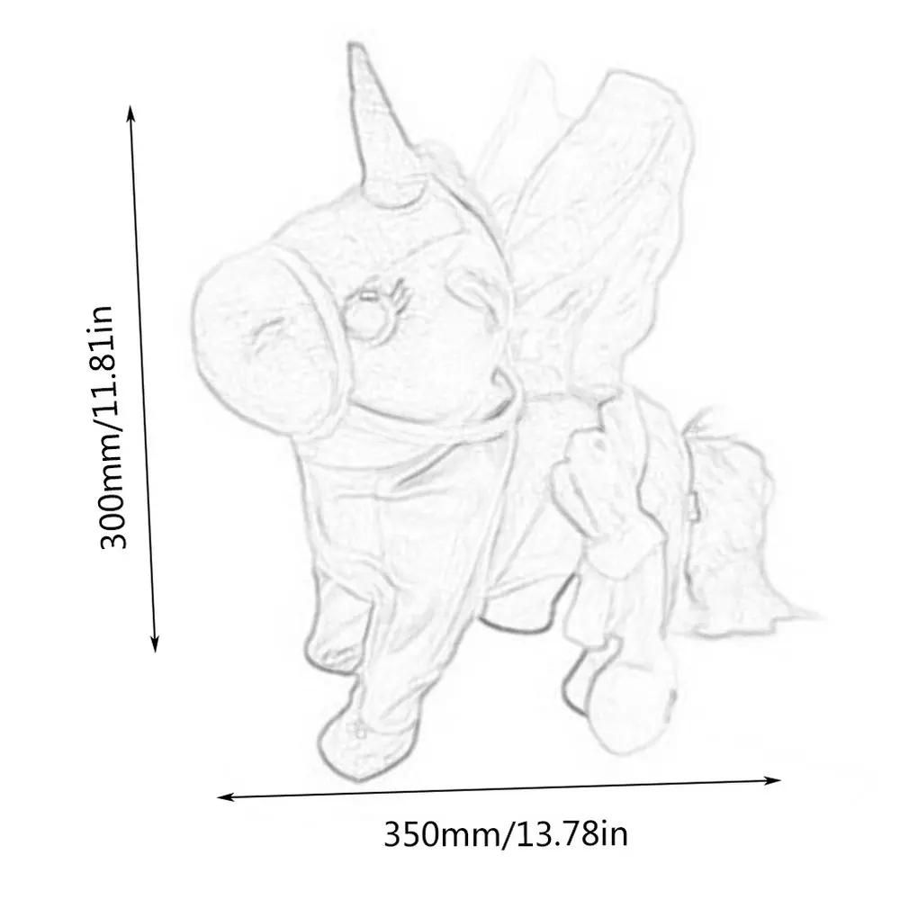 Милая кукла-единорог поводок Летающая лошадь может ходить может спеть плюшевые куклы для электрической плюшевая игрушка единорог подарок на день рождения ребенка
