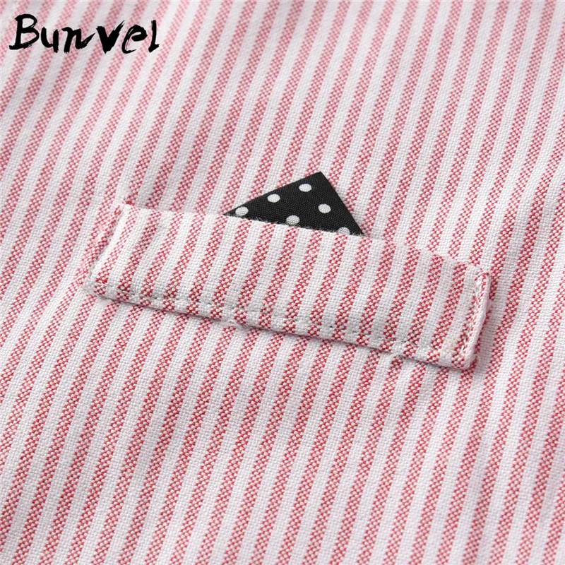 Bunvel/комплекты одежды для маленьких джентльменов Осенняя рубашка в полоску для новорожденных мальчиков+ комбинезон, комплект одежды из 2 предметов для маленьких мальчиков
