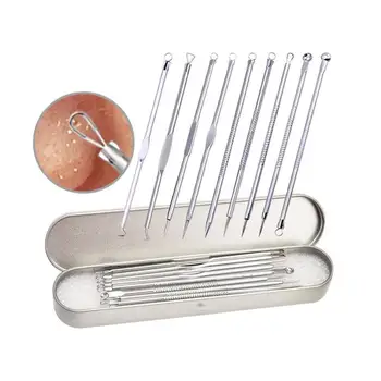 

9/2pcs Acne Blackhead Remover Needles To Remove Blackheads Cell Clip Double Head Stainless Steel Pimple Removal Beauty Tool