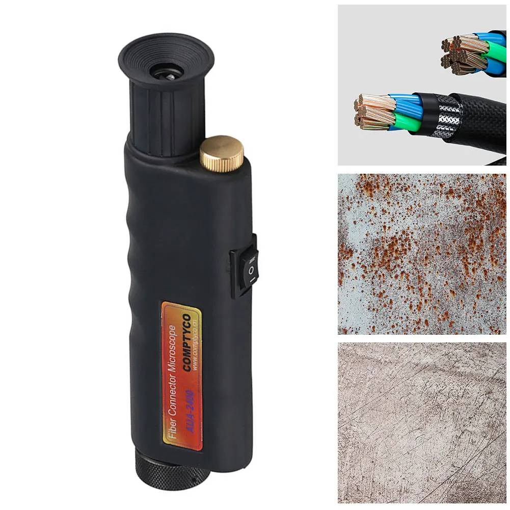 

400X Fiber Optical Rubber DIY Handheld Inspection Microscope LED Illumination Home Science Interest Develop Anti Slip Portable